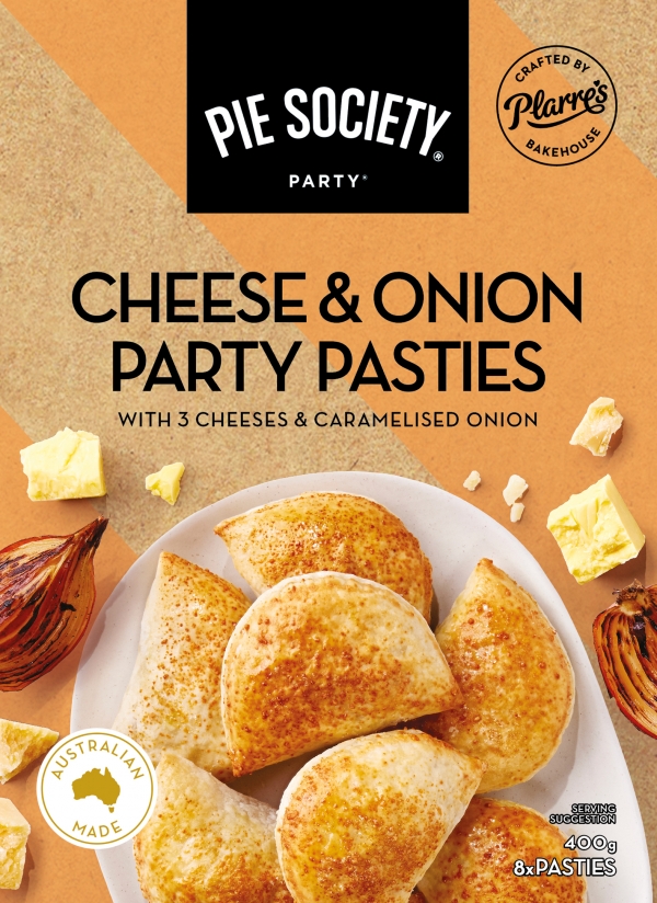 Pie Society Party Pasties Cheese & Onion 8 Pack 400g