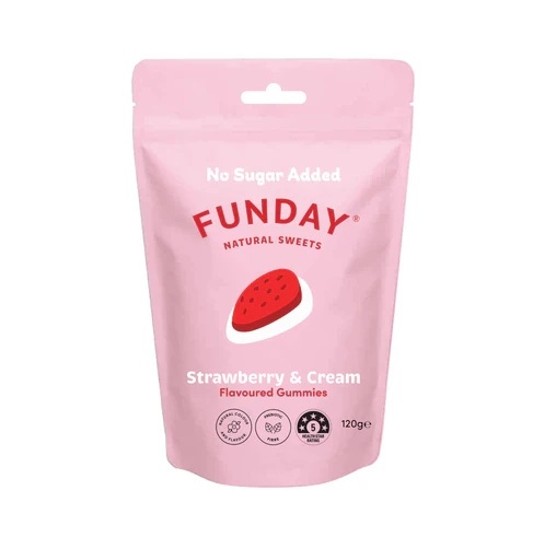 Funday Strawberry & Cream Gummies Share Pack 120g