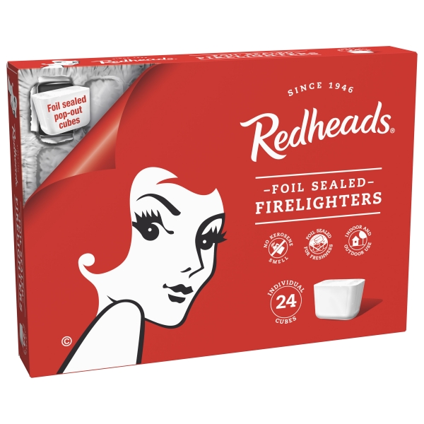 Redheads Foil Sealed Firelighters 24 Pack