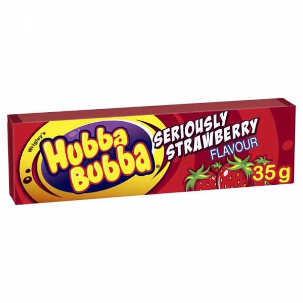 Hubba Bubba Strawberry Bubble Gum 5 Pieces 35g