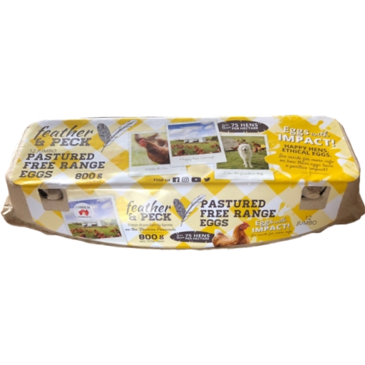 Feather & Peck Pastured Free Range Eggs 800g