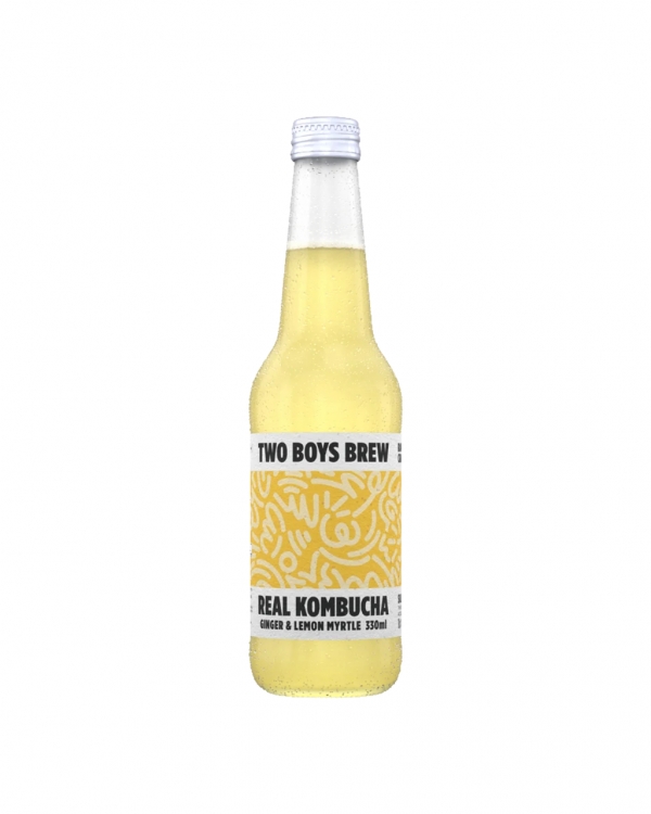 Two Boys Brew Kombucha Ginger Lemon Myrtle 330ml