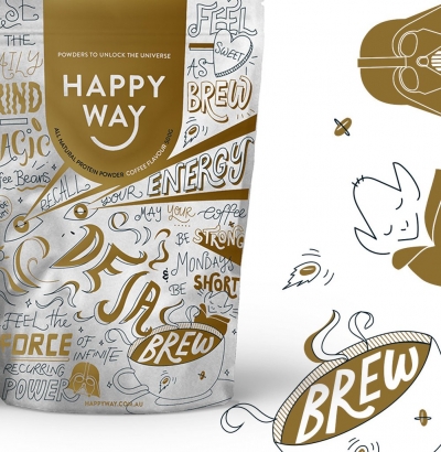 Happy Way Protein Powder Deja Brew 500g