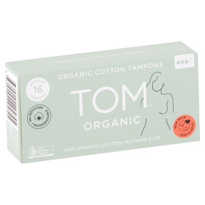 Tom Organic Tampons Regular 16 Pack