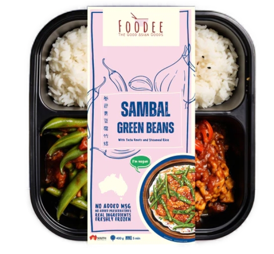 Foodee Frozen Meal Sambal Green Beans, Tofu & Rice 400g