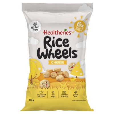 Healtheries Rice Wheels Cheese 6 Pack 126g