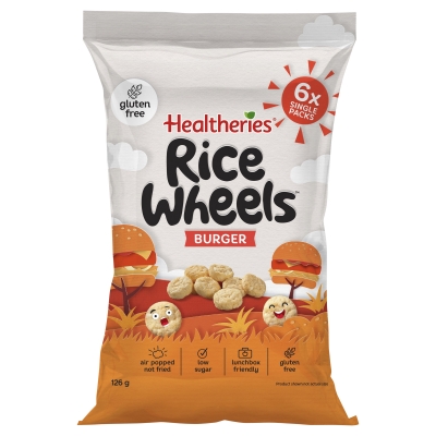 Healtheries Rice Wheels Burger 6 Pack 126g