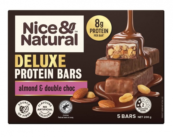 Nice & Natural Protein Bars Deluxe Almond Choc 5 Pack 200g