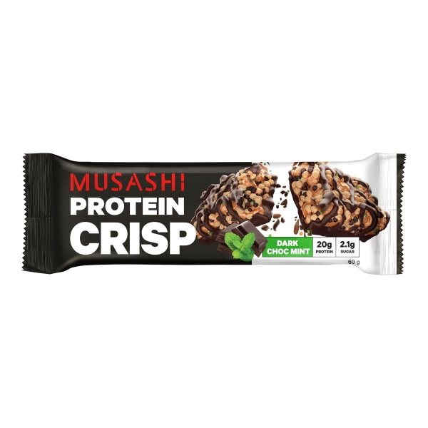 Musashi Protein Crisp Bar Dark Choc Mint 60g