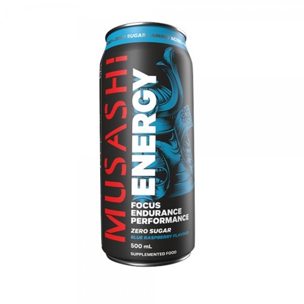 Musashi Energy Drink Blue Raspberry 500mL