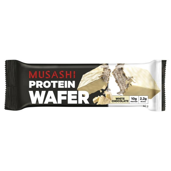 Musashi Protein Wafer Bar White Choc 40g