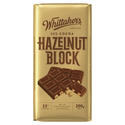 Whittaker's Chocolate Block Hazelnut 200g