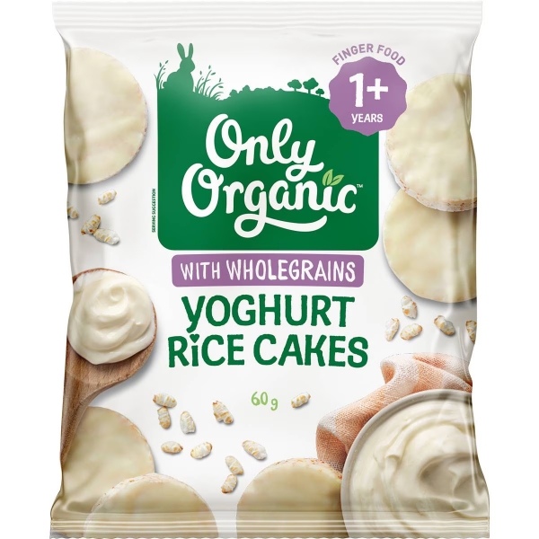 Only Organic Rice Cakes Yoghurt 60g