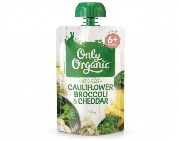 Only Organic Cauliflower Broccoli & Cheddar Pouch 6+ Months 120g