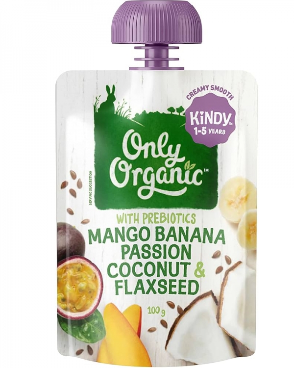 Only Organic Mango, Banana, Coconut & Flaxseed 1+ Years 100g