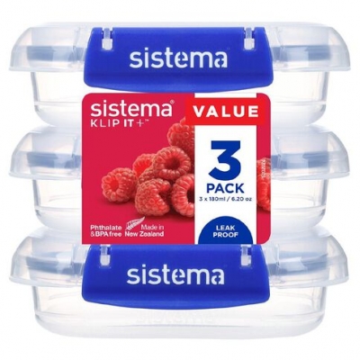 Sistema Klip It + Rectangle 180ml 3 Pack