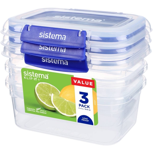 Sistema Klip It + Rectangle 1lt 3 Pack