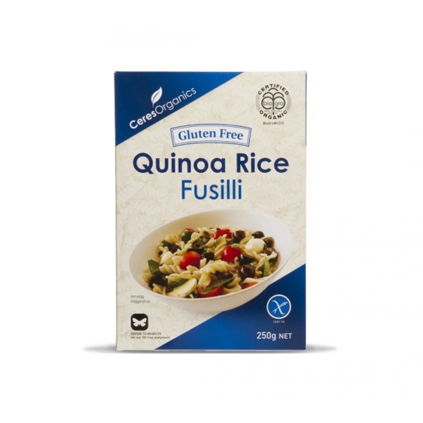 Ceres Organics Quinoa Rice Fusilli Gluten Free 250g