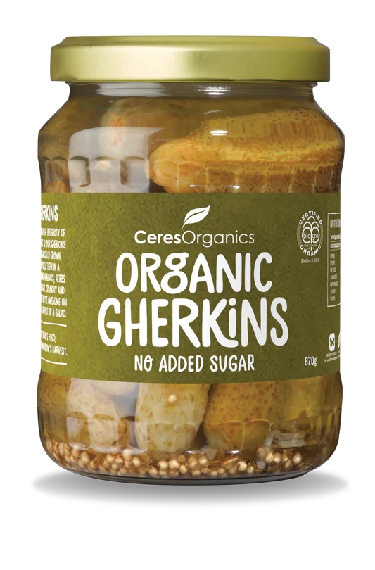 Ceres Organics Organic Gherkins No Added Sugar 670g