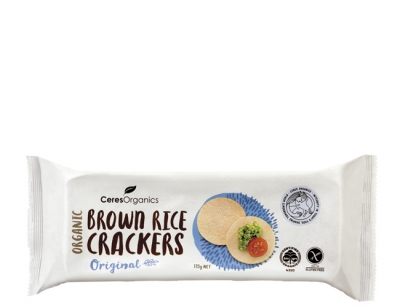Ceres Organics Brown Rice Crackers Original 115g