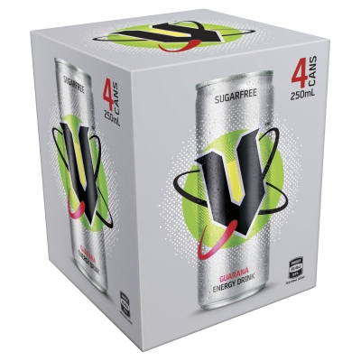 V Energy Drink Sugar Free 4 x 250ml