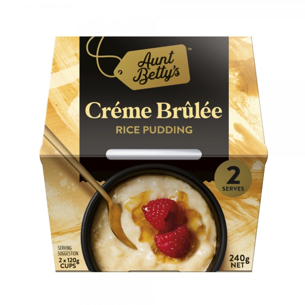 Aunty Betty's Rice Pudding Creme Brulee 2 Pack 240g