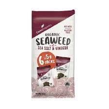 Ceres Organics Rosted Seaweed Snack Salt & Vinegar 6 Pack 30g