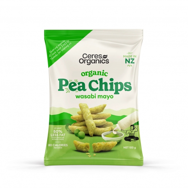 Ceres Organics Pea Chips Wasabi Mayo 100g