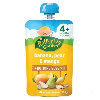 Rafferty's Garden Banana Pear & Mango Pouch 4+ Months 120g