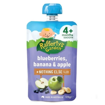 Rafferty's Garden Blueberries Banana & Apple Pouch 4+ Months 120g