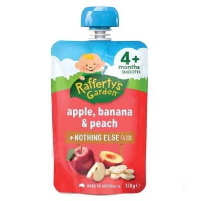 Rafferty's Garden Apple Banana & Peach Pouch 4+ Months 120g