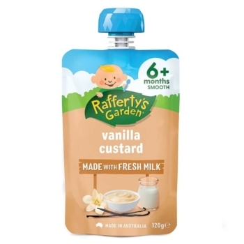 Rafferty's Garden Vanilla Custard Pouch 6+ Months 120g