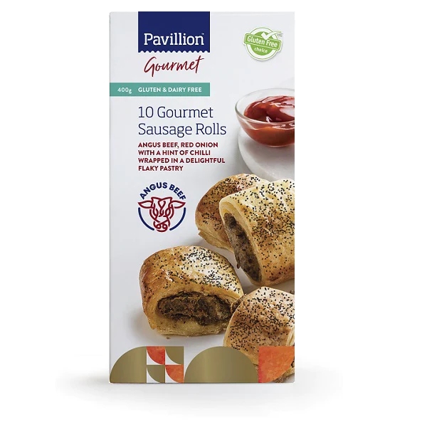 Pavillion Gourmet Sausage Rolls Gluten Free 400g