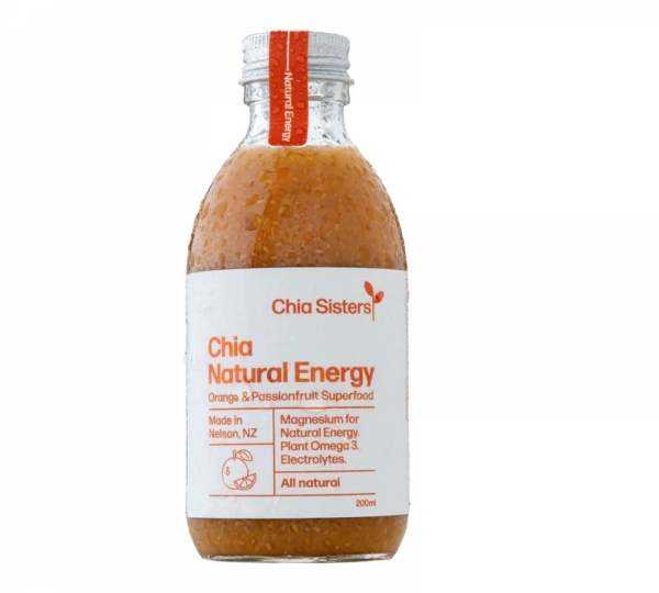 Chia Sisters Natural Energy Super Food Orange & Passionfruit 200ml