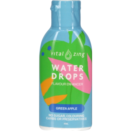 Vital Zing Water Drops Green Apple 45ml