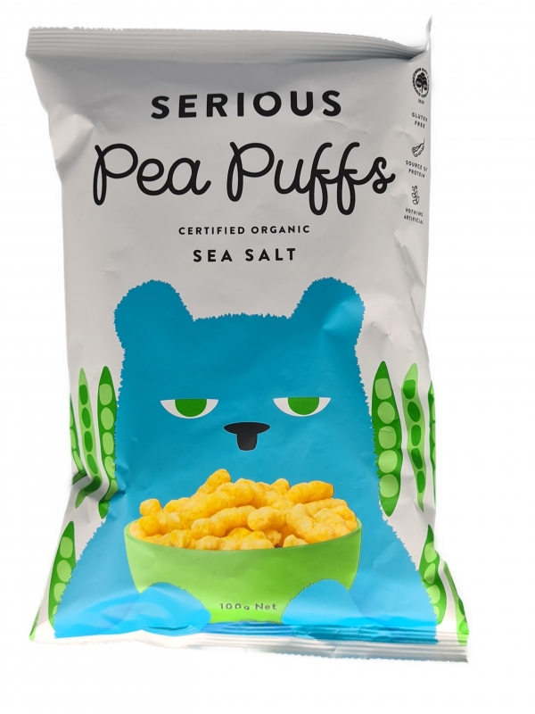 Serious Pea Puffs Organic Sea Salt 100g