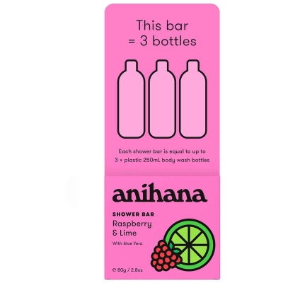 Anihana Solid Shower Bar Raspberry & Lime 80g