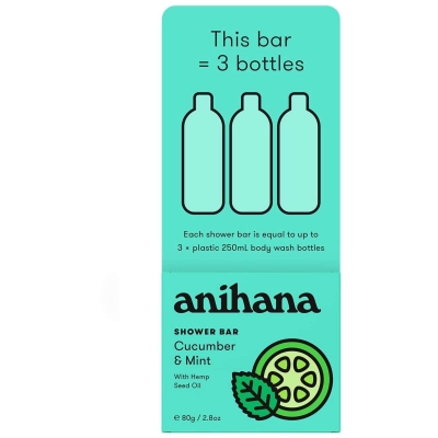 Anihana Solid Shower Bar Cucumber Mint 80g