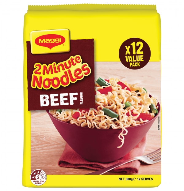 Maggi 2 Minute Noodles Beef 12 Pack