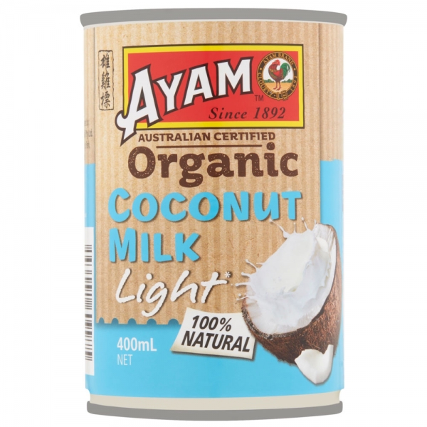 Ayam Organic Coconut Milk Light 400ml